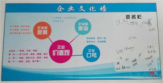 匯源塑膠企業文化墻